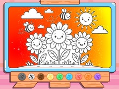                                                                     Coloring Book: Happy Flower ﺔﺒﻌﻟ