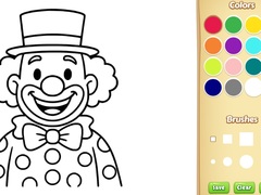                                                                     Clown Coloring Book ﺔﺒﻌﻟ