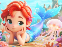                                                                     Jigsaw Puzzle: Chibi Mermaid Marshmallow Jellyfish ﺔﺒﻌﻟ