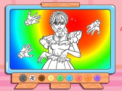                                                                     Coloring Book: Wednesday Addams Dancing ﺔﺒﻌﻟ
