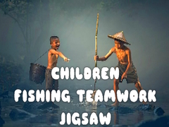                                                                     Children Fishing Teamwork Jigsaw ﺔﺒﻌﻟ