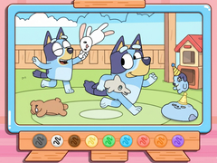                                                                    Coloring Book: Bluey & Bingo Chasing Play ﺔﺒﻌﻟ