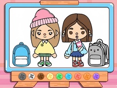                                                                     Coloring Book: Toca Boca Back To School ﺔﺒﻌﻟ