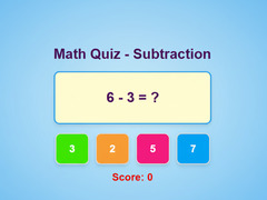                                                                     Math Quiz - Subtraction ﺔﺒﻌﻟ