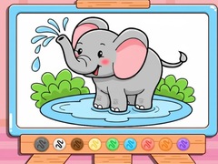                                                                     Coloring Book: Cute Baby Elephant ﺔﺒﻌﻟ