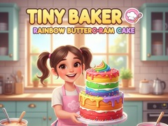                                                                     Tiny Baker: Rainbow Buttercream Cake ﺔﺒﻌﻟ