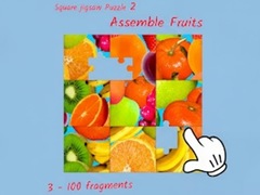                                                                     Square jigsaw Puzzle 2 - Assemble Fruits ﺔﺒﻌﻟ