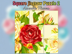                                                                     Square jigsaw Puzzle 2  Assemble Flowers ﺔﺒﻌﻟ