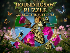                                                                     Round Jigsaw Puzzle - Collect the Butterfly ﺔﺒﻌﻟ