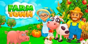 Farm Town: ﺔﻨﻳﺪﻤﻟﺍﻭ ﺓﺮﻴﻐﺼﻟﺍ ﺔﻨﻳﺪﻤﻟﺍ ﻦﻣ ﺏﺮﻘﻟﺎﺑ ﺓﺪﻴﻌﺳ ﺔﻳﺮﻗ 